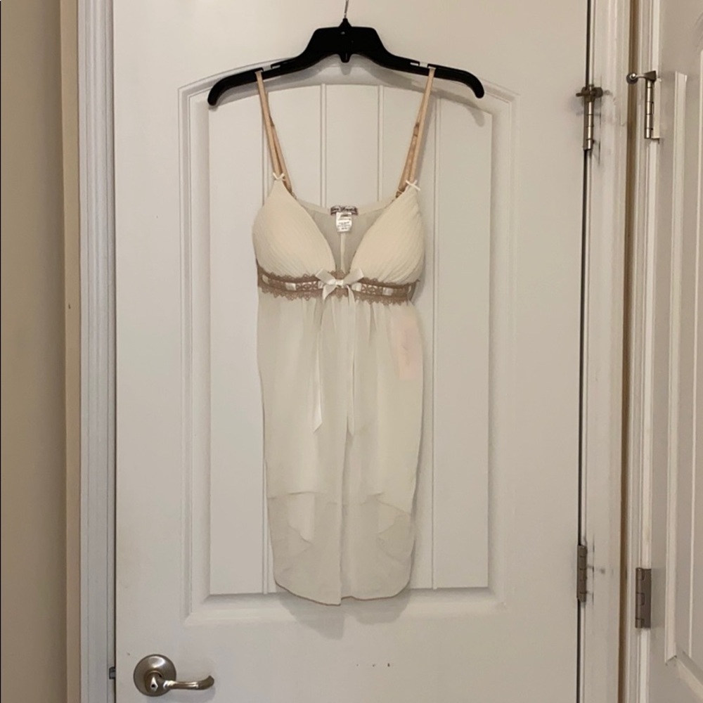 Spaghetti strap sheer sleepwear with underwear